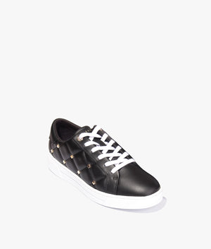 Libbin quilted sneaker with magnolia studs in black