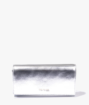 Liberta metallic purse on a chain in silver