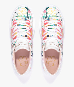 Lonnia sketchy magnolia platform trainer in ecru