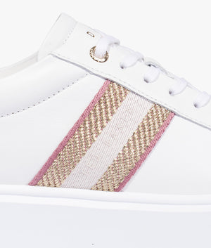 Lornie platform webbing trainer in pale pink