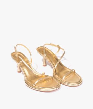 Myloh round footbed kitten sandal in gold