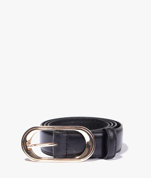 Neelah oval buckle belt in black