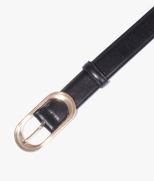 Neelah oval buckle belt in black