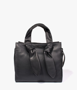 Nyahli soft know bow tote in black