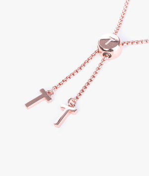 Pheoni pearl bubble drawstring bracelet in rose gold