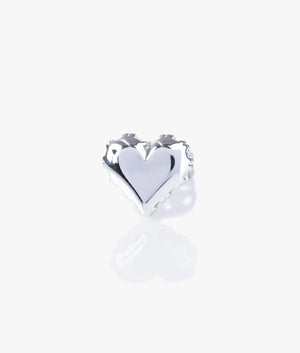 Sersy sparkle heart stud earrings in silver