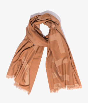 Sherol branded scarf in taupe