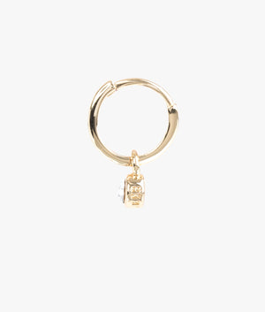 Sinalaa crystal huggie earrings in gold