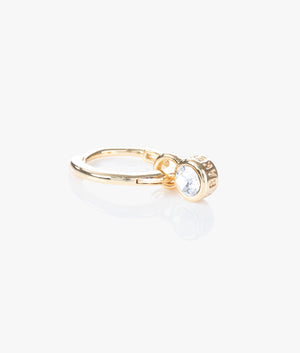 Sinalaa crystal huggie earrings in gold