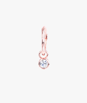 Sinalaa crystal huggie earrings in rose gold