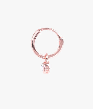 Sinalaa crystal huggie earrings in rose gold