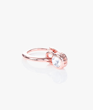 Sinalaa crystal huggie earrings in rose gold