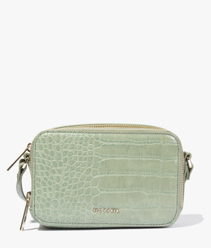 Stina double zip mini camera bag in pale green