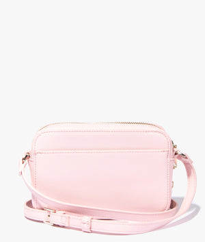 Stinah heart studded small camera bag in pale pink