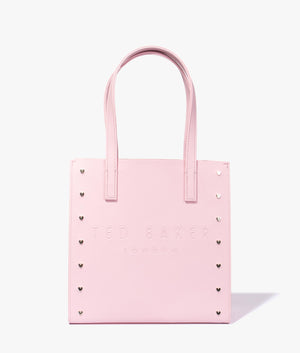 Stocon heart studded small shopper in pale pink