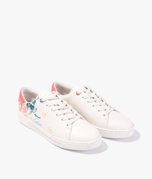 Taymiy sketchy magnolia leather trainer in ivory