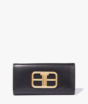 Ted baker black leather purse deals