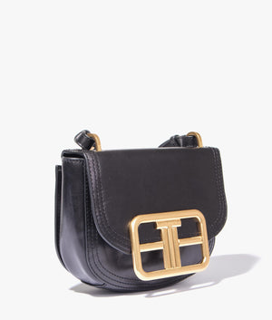 Tiki statement T mini crossbody in black