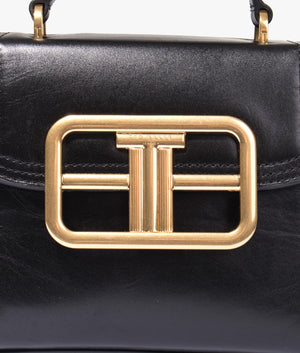 Tikina bold statement top handle bag in black