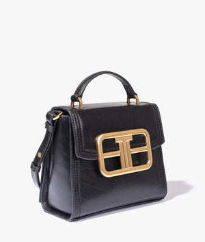 Tikina bold statement top handle bag in black