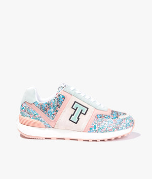 Ted Baker Tynnah flirty texture retro trainer in coral EQVVS
