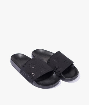 Kristin magnolia flower slider in black