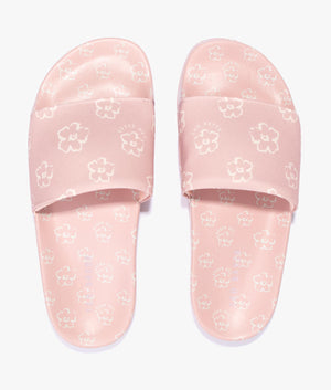 Kristin magnolia flower slider in dusky pink