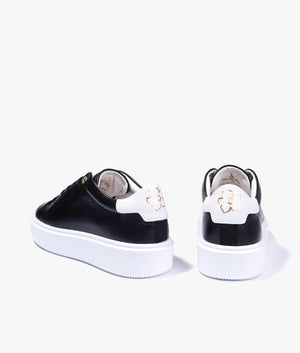 Lornea magnolia flower platform trainer in black
