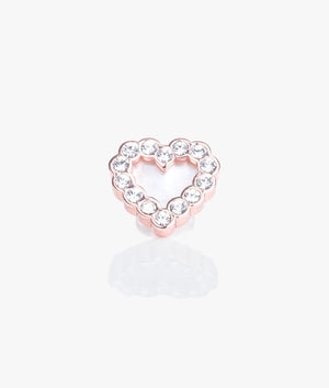 Pearlyy pearly heart stud earrings in rose gold