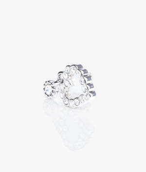 Pearlan pearly heart drop earrings in silver