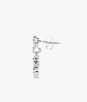 Pearlan pearly heart drop earrings in silver