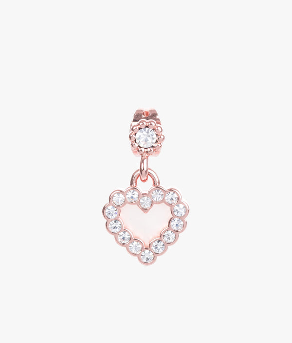 Ted Baker Jewellery Pearlan pearly heart drop earrings in rose gold EQVVS Womens