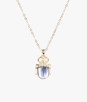 Luban love bug pendant in gold & lilac