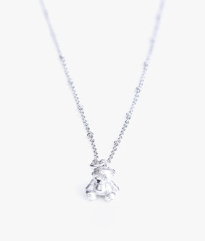 Tennah teddy bear pendant in brushed silver