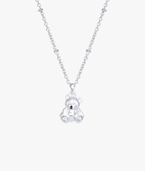 Tennah teddy bear pendant in brushed silver