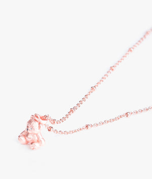 Tennah teddy bear pendant in brushed rose gold