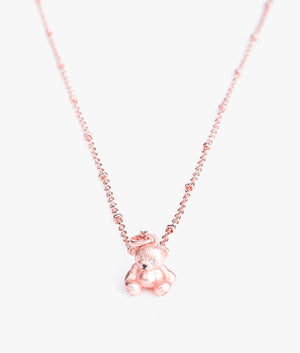 Tennah teddy bear pendant in brushed rose gold