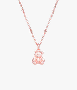 Tennah teddy bear pendant in brushed rose gold