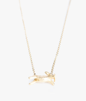 Rabsa rabbit pendant in brushed gold