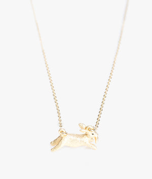 Rabsa rabbit pendant in brushed gold