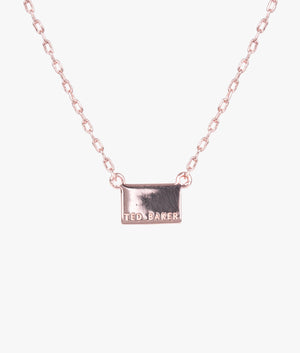 Laressa love letter pendant in rose gold & light pink