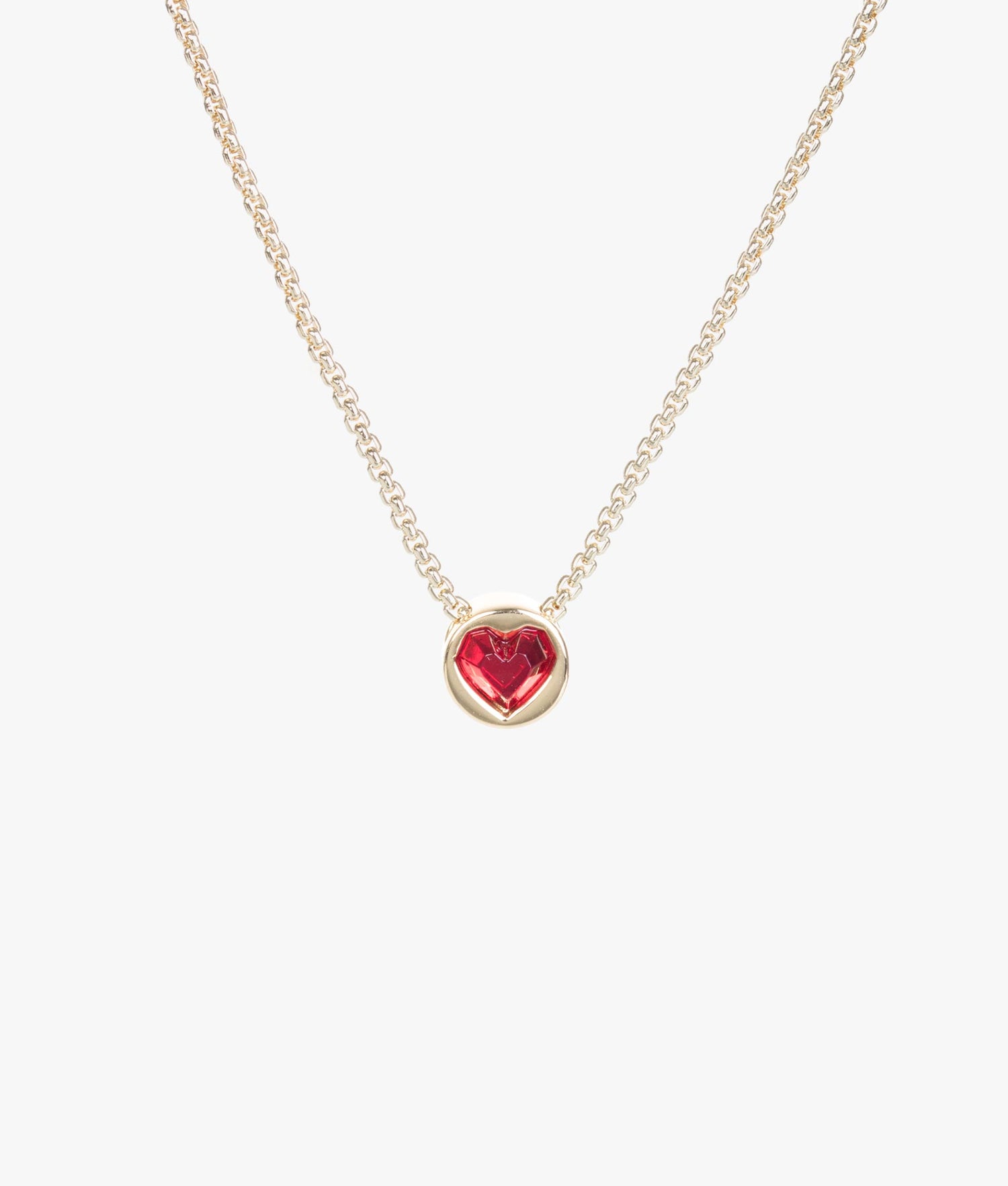 Harparh heart rock pendant in gold red - Main Image