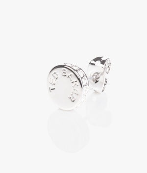 Seesay sparkle dot logo earrings in silver