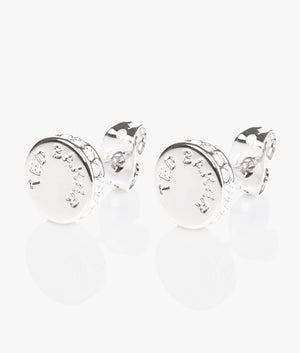 Seesay sparkle dot logo earrings in silver