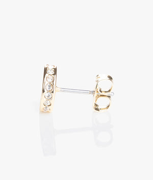 Seesay sparkle dot logo studs in gold