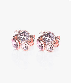 Lynda cluster stud earrings in pale pink multi