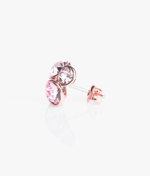 Lynda cluster stud earrings in pale pink multi