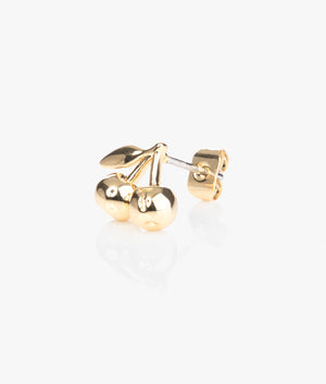 Charlay cherry stud earrings in gold