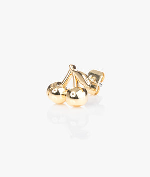 Charlay cherry stud earrings in gold