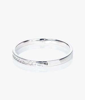 Clemara crystal bangle in silver